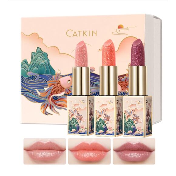 Lip Balm Color Tinted Lipstick Ultra Hydrating Vitamin E Nourishing 0.12 oz 3pcs - Picture 1 of 7